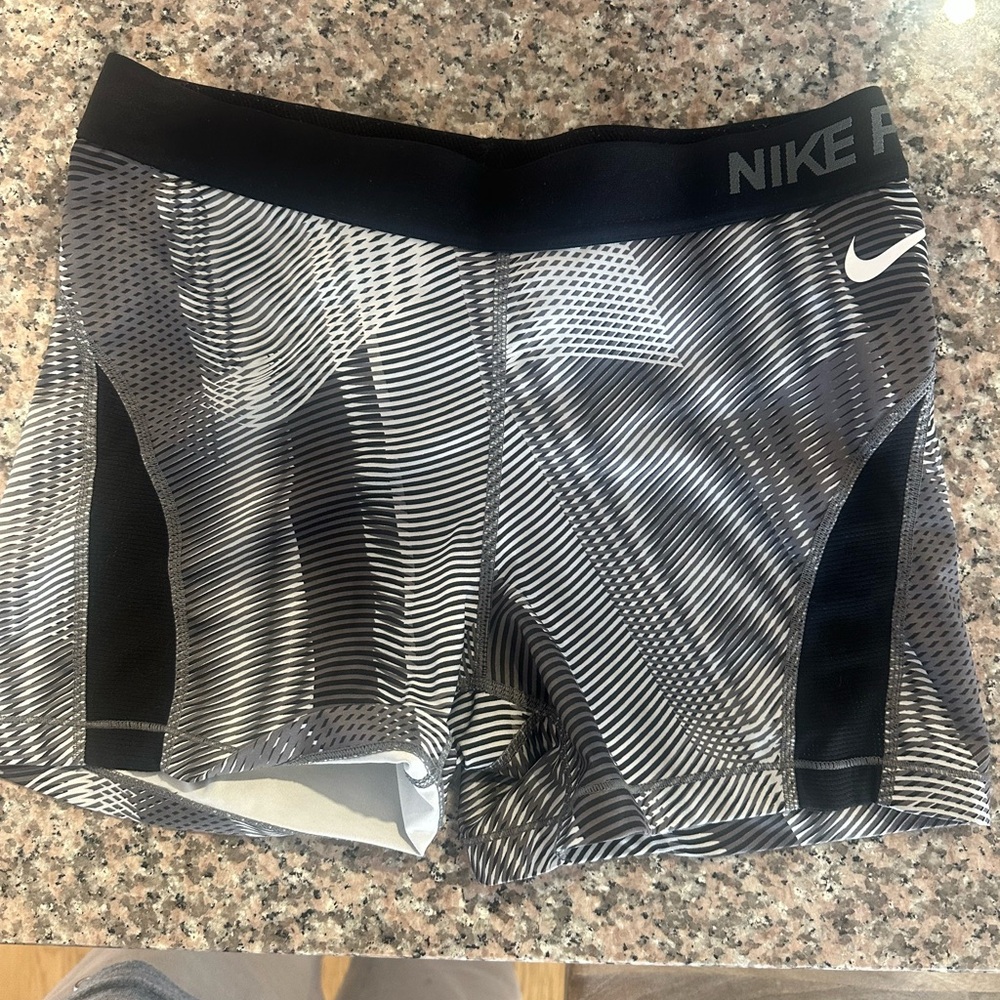 Nike Pro Gray and Black Athletic Shorts